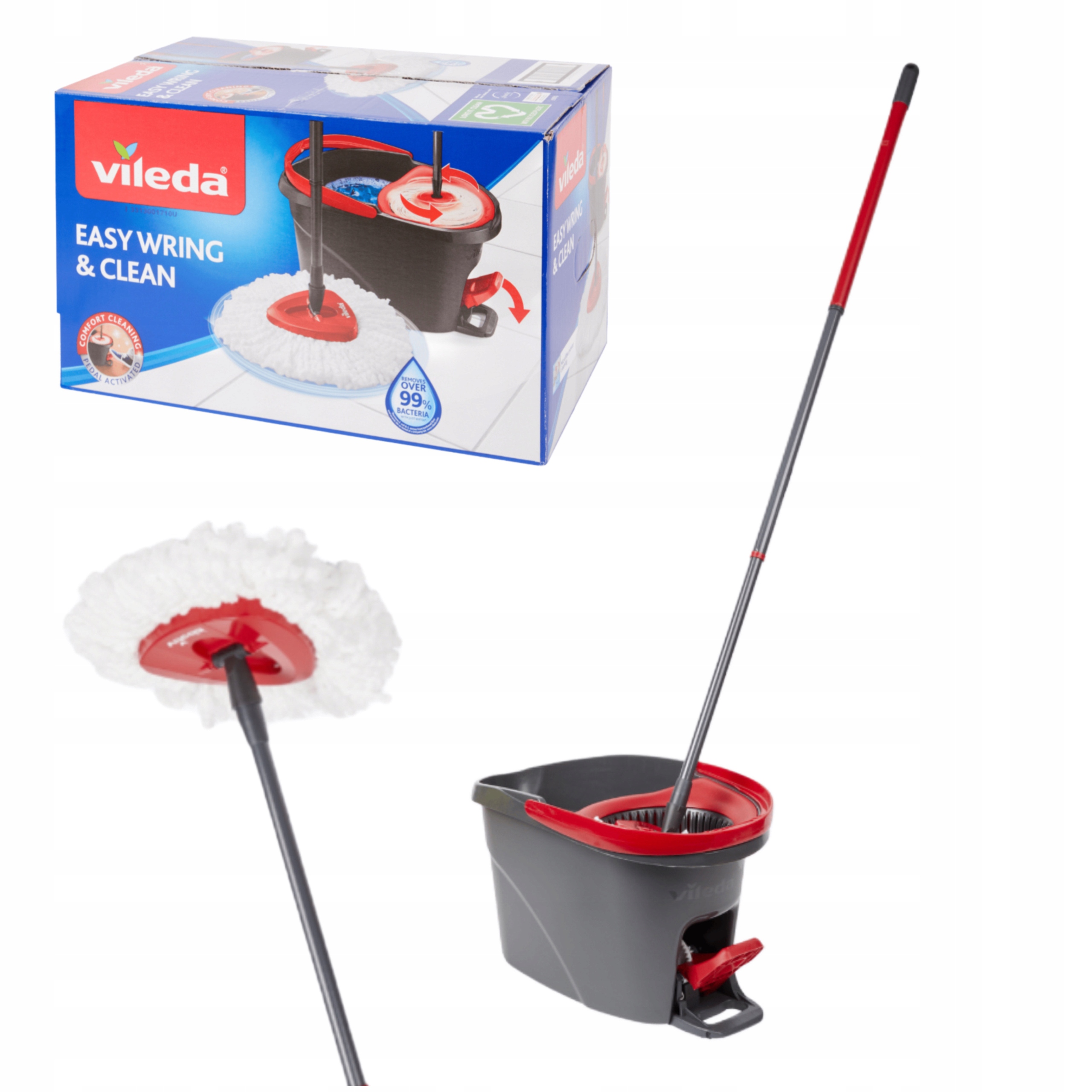 Wiadro i mop obrotowy Vileda Easy Wring & Clean Turbo Tryb