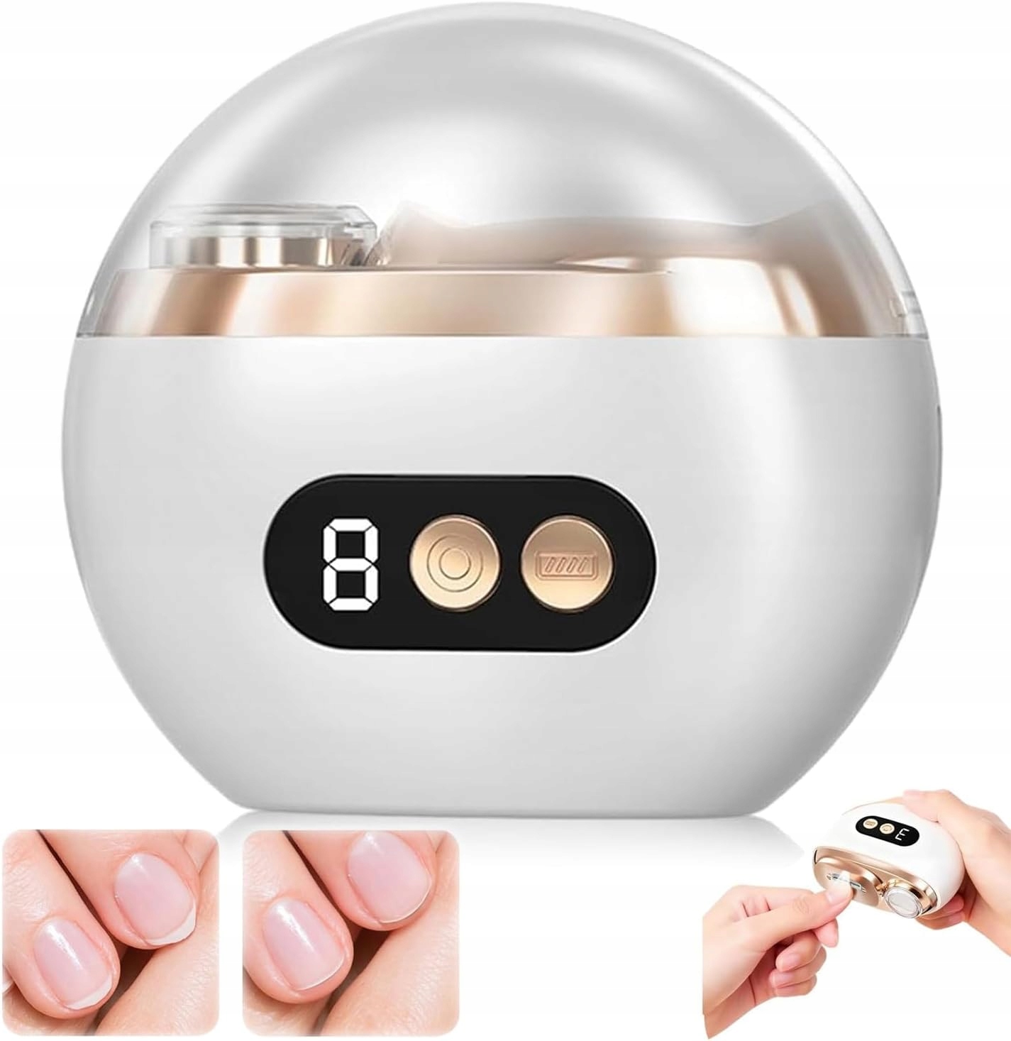 Kleštičky Na Nehty, Elektrický Led Zastřihovač Nehtů 3V1 S Leštěním