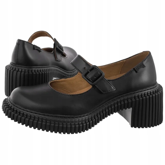 Dámské kožené polobotky Camper Pix London Campus K201876 Černé