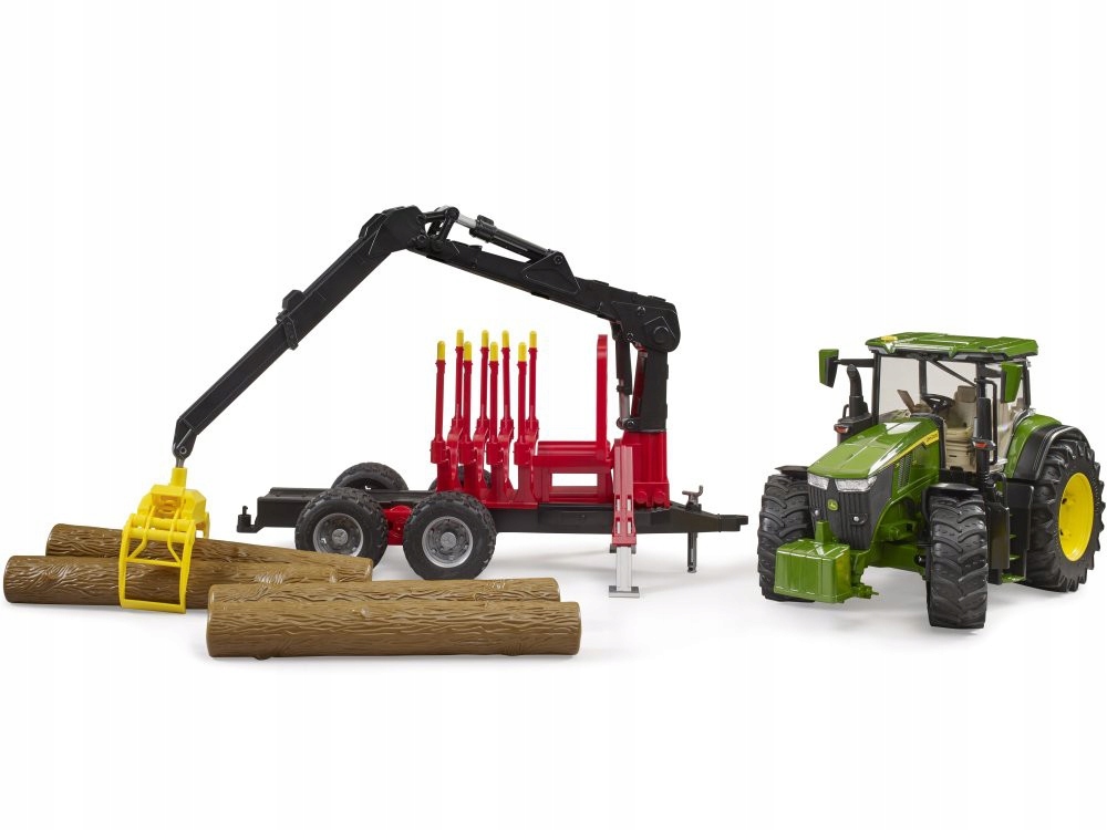 Traktor 7R 350 John Deere z przyczepą leśną Płeć chłopcy