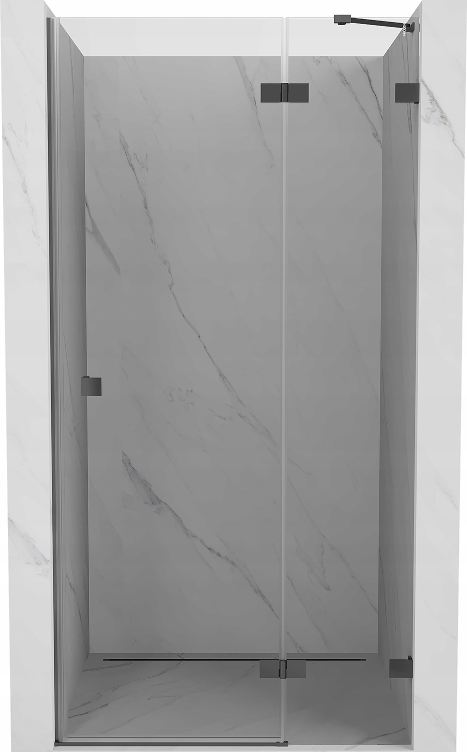 Mexen Lunar Sprchové Dveře 90 cm, Transparentní Sklo, Gun Metal