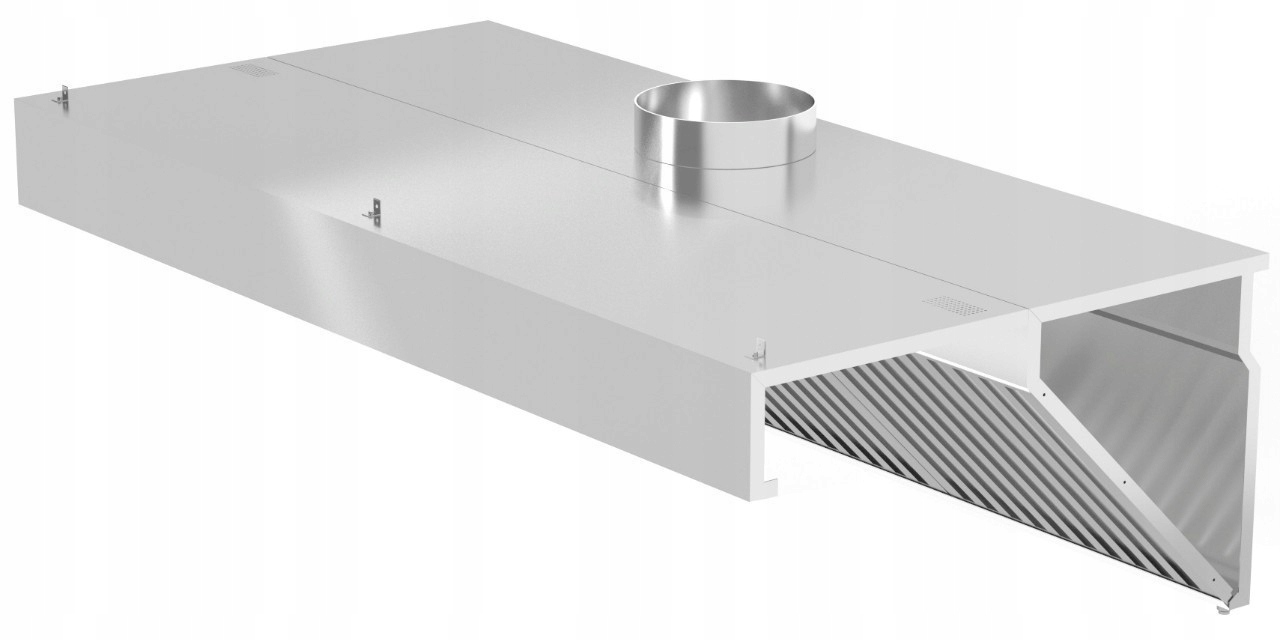 OKAP GASTRONOMICZNY 290x80 PRZYŚCIENNY SKOŚNY