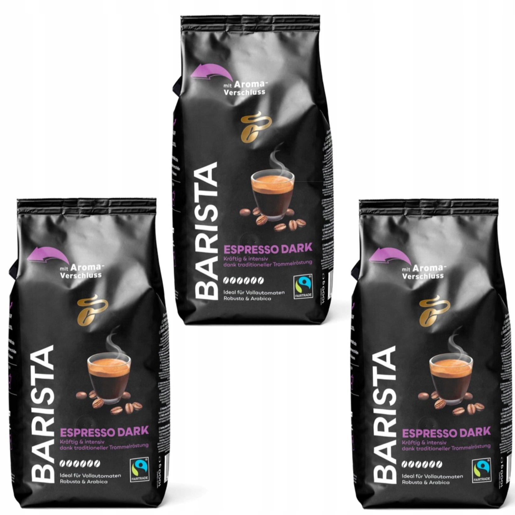 Levně Tchibo Káva Zrnková Barista Espresso Dark 1kg x3