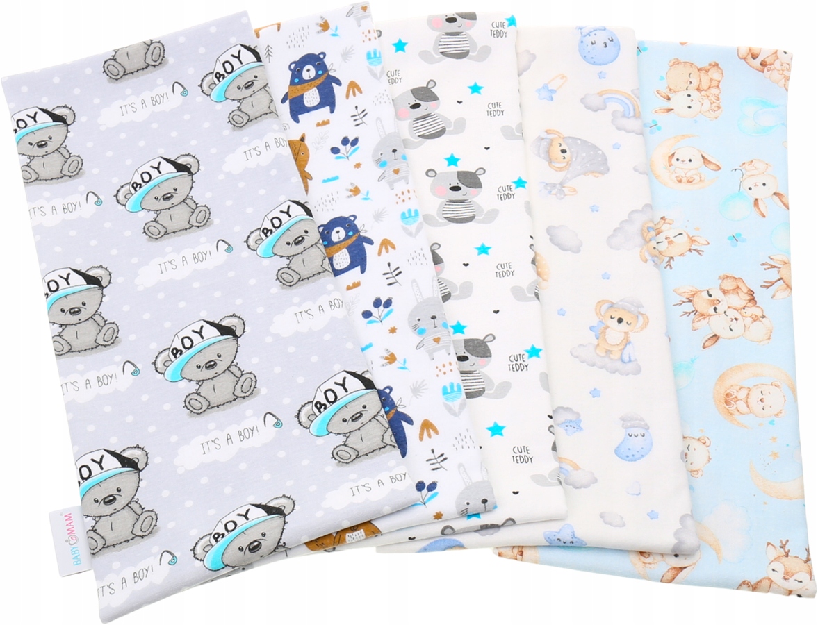 PIELUSZKI FLANELOWE KOLOROWE PIELUCHY PREMIUM 5szt BABYMAM