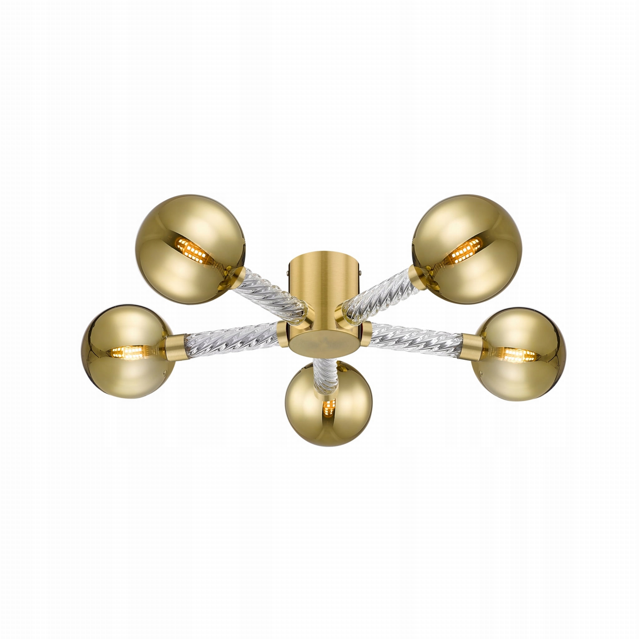 Pětiramenná stropní svítidlo s zajímavým designem do obývacího pokoje/kanceláře Mida G9