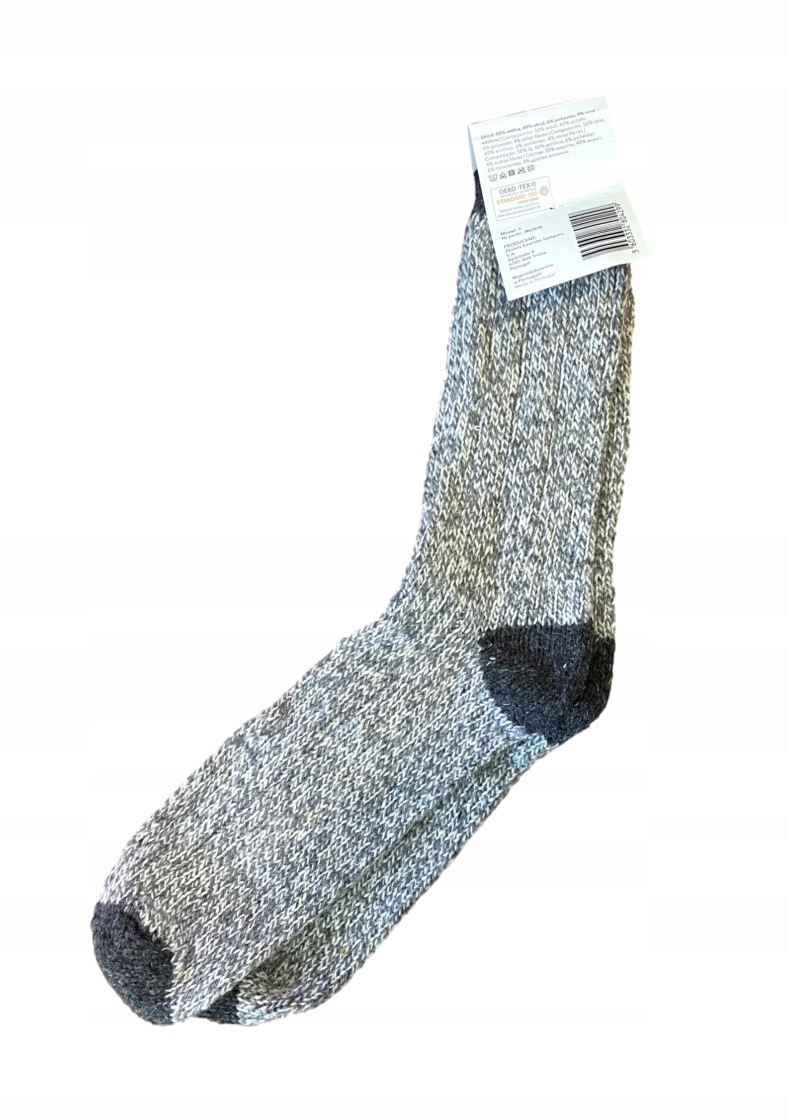 

Skarpety Zimowe Wełniane ciepłe szare *43-44