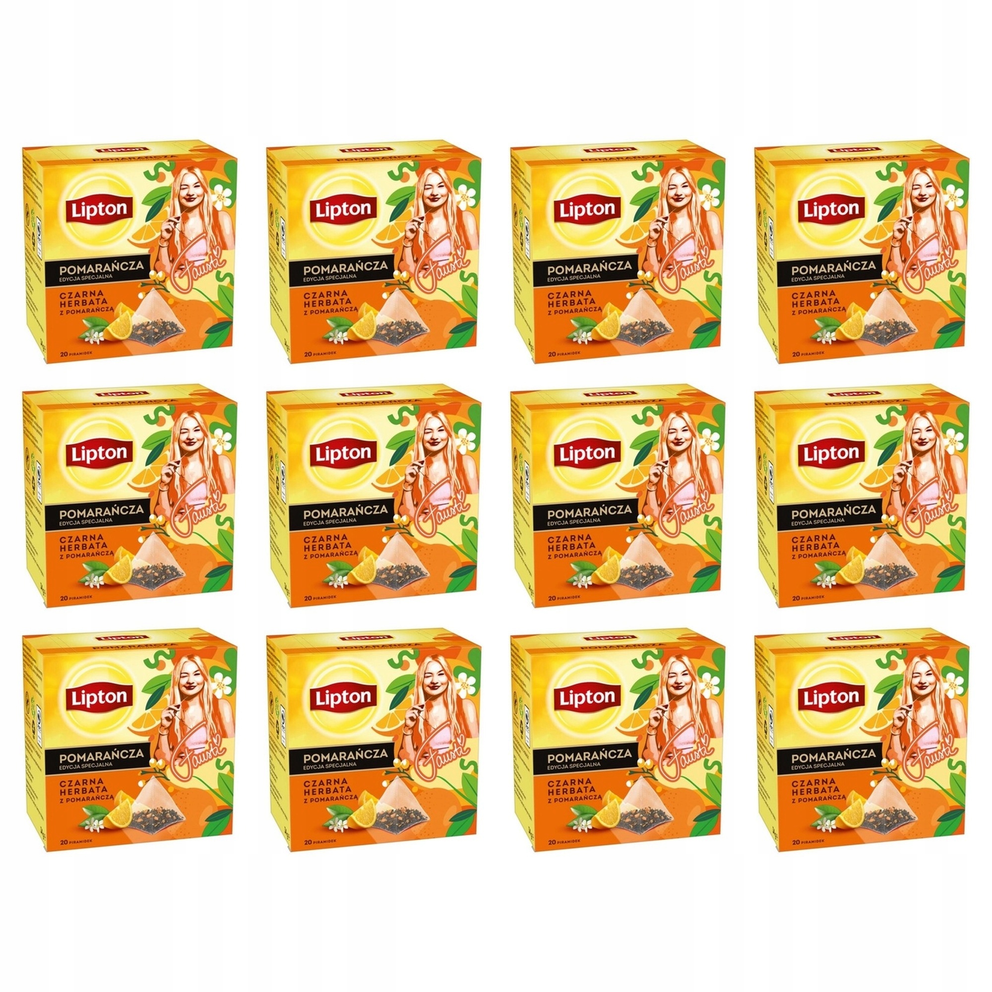12 x 20 pyramidek 34 g Čaj černý expresový Lipton