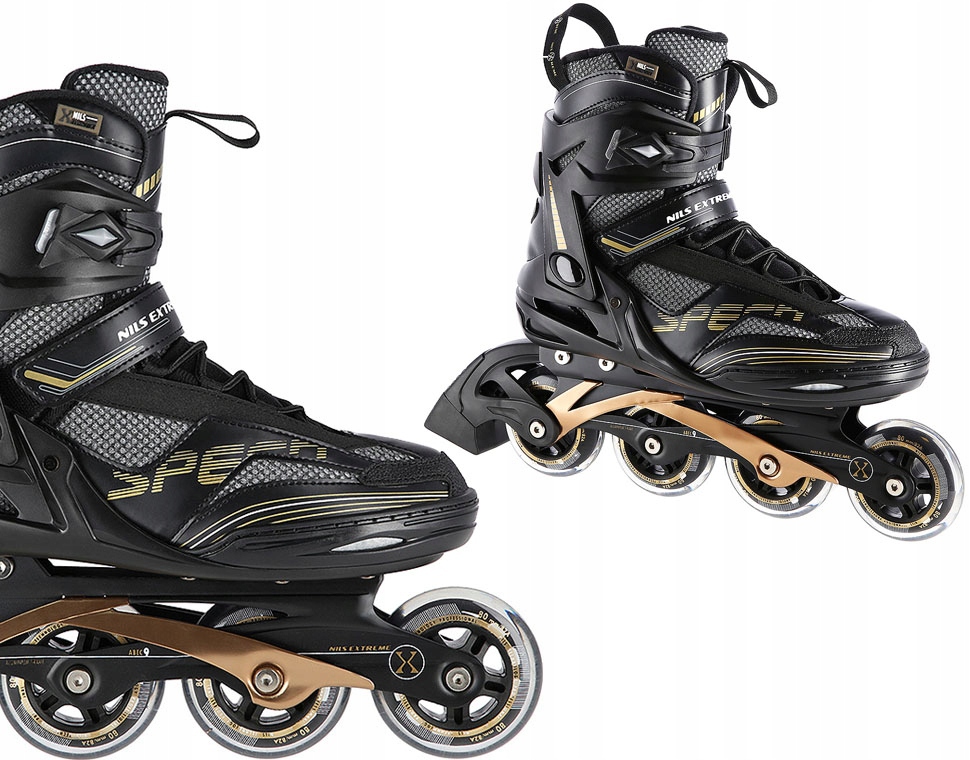 Rolki Łyżworolki Nils ABEC-9 Kauczukowe r.44