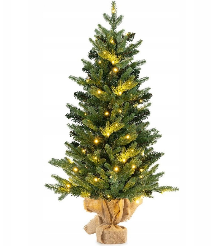 Umělý vánoční stromek s 50 Led diodami 90 cm Costway