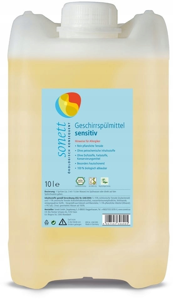 Levně Sonett tekutý prací prostředek sensitiv 10 litrů