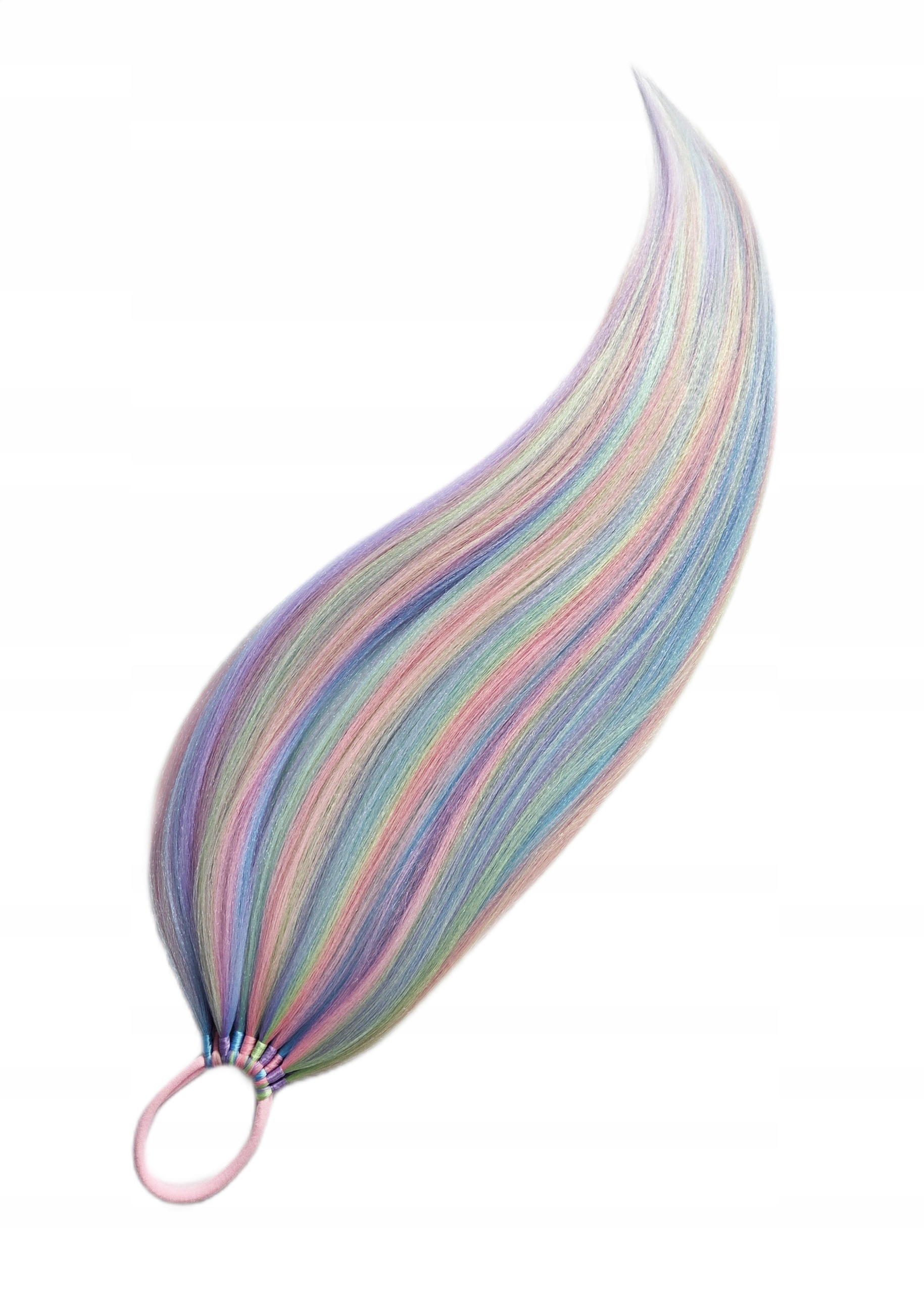 Připínací poník na gumičce, Příčesek, duhový, Duhová Víla, 50 cm