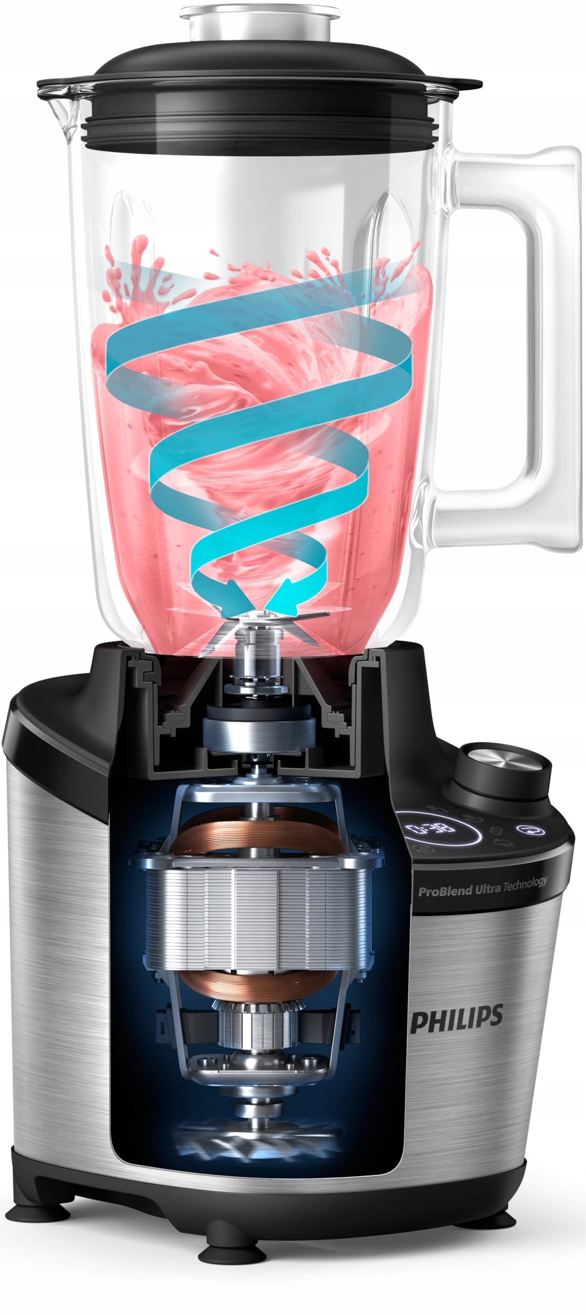 PHILIPS Blender Wysokiej Mocy 7000 ProBlend Ultra 1500W 2L Szkło App — miniatura 3