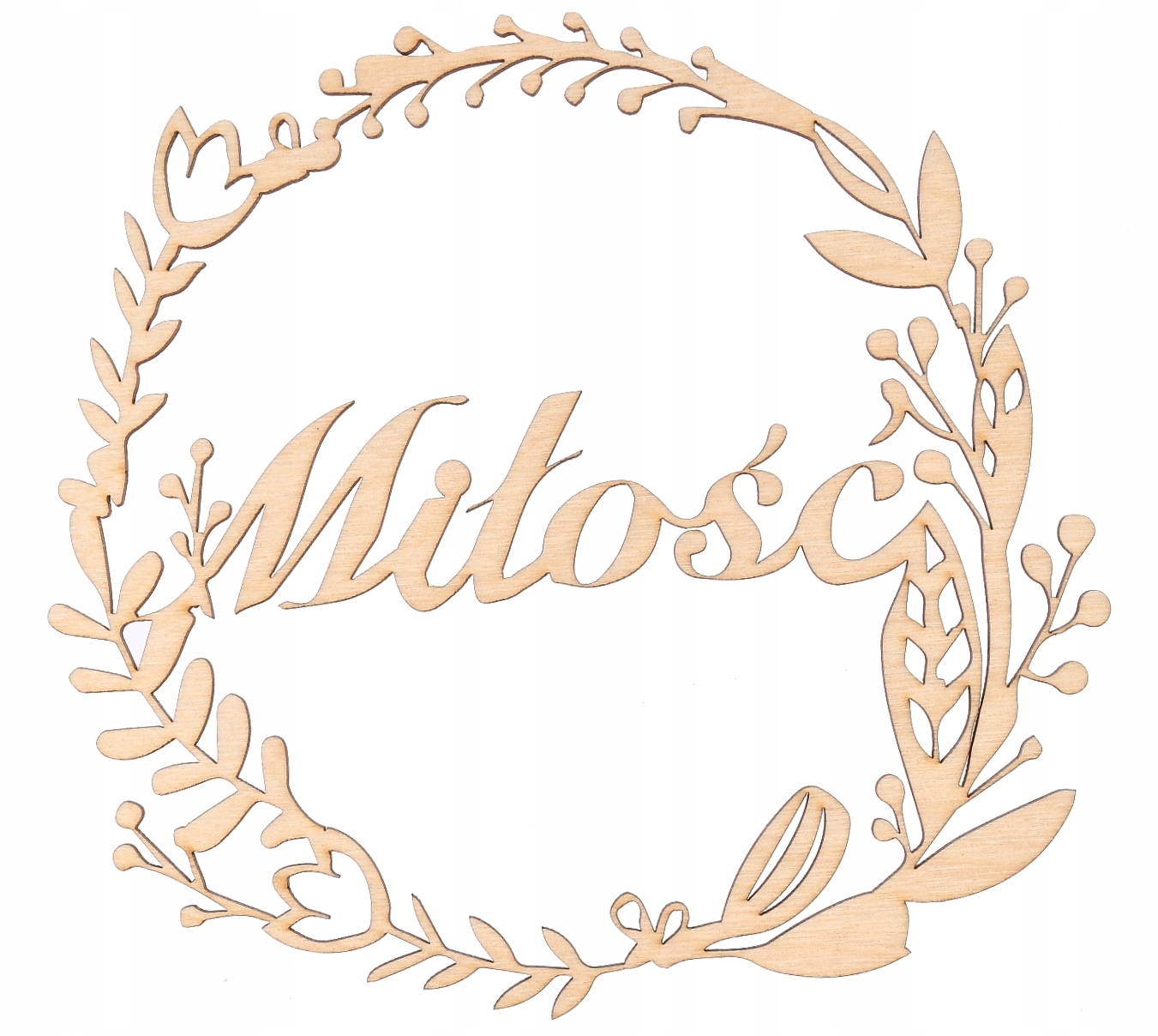 

Drewniana Obręcz Koło Dekor Miłość Ślub