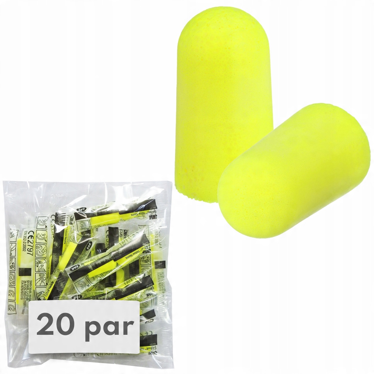 

Zatyczki Stopery do spania Earsoft 20 par