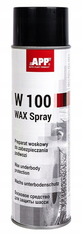 Wosk do zabezpieczenia podwozia *czarny* spray App W100 500ml