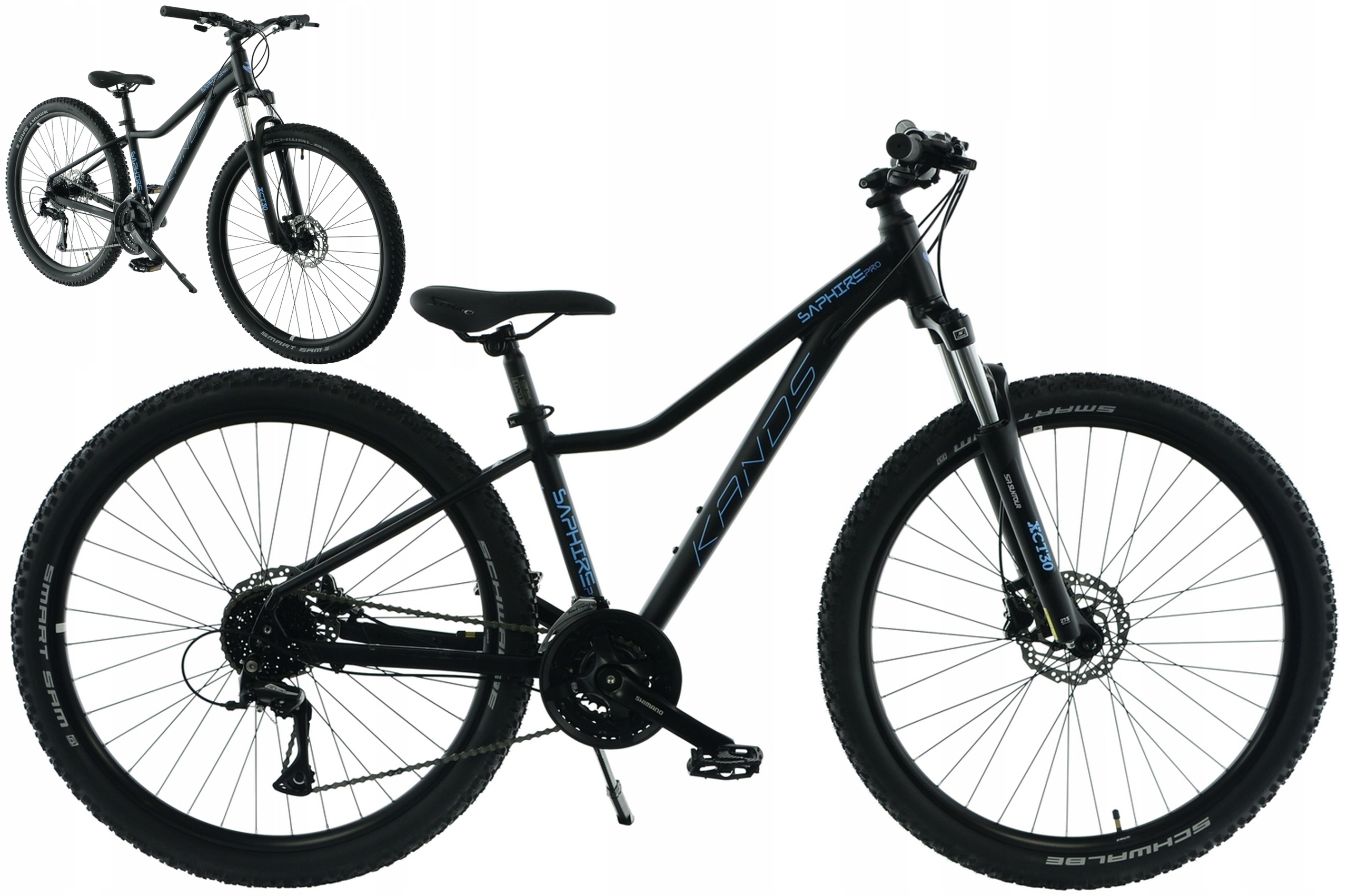 Rower Mtb 27,5" Kands Saphire V2 Pro rama 14" czarny błękitny R25