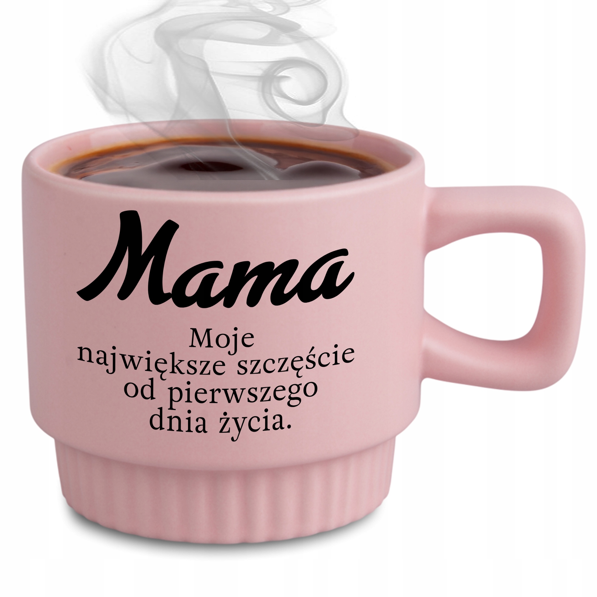 Ryflovaný hrnček Ružová Mama Moje Najväčšie Šťastie Deň matiek