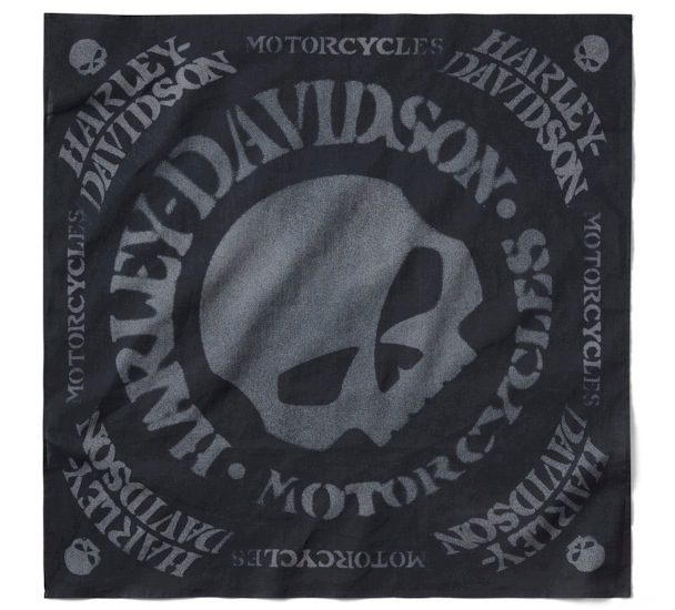 Bandana/chusta Harley Davidson Willie G Skull Czarna