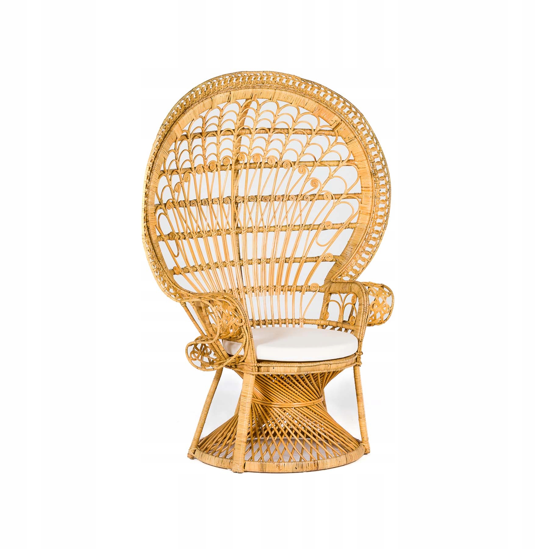 

Fotel Peacock Rattan Pawi Boho Naturalny Rattanowy