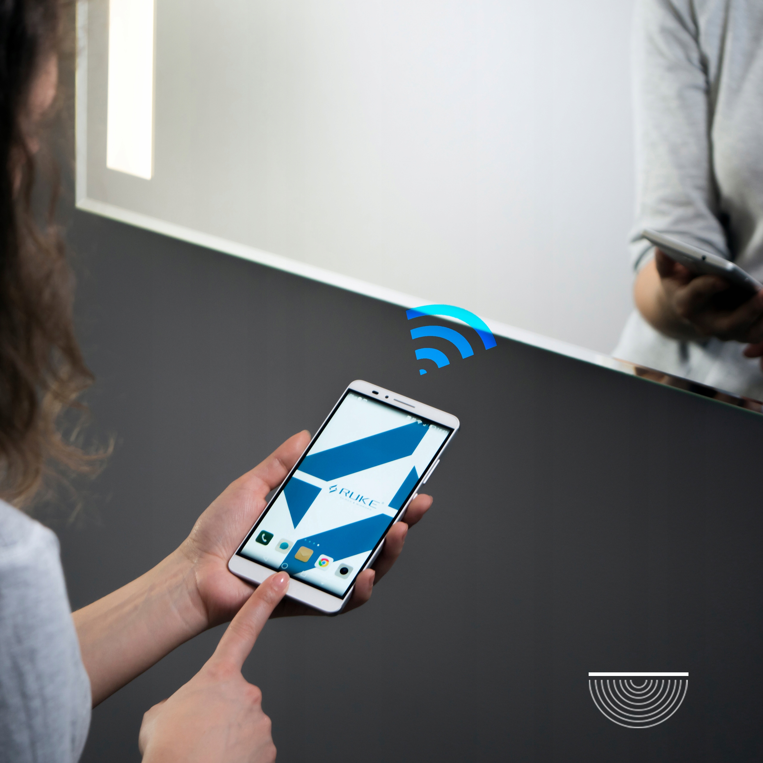 LUSTRO ŁAZIENKOWE NA WYMIAR ŚCIĘTE ŚCIENNE WISZĄCE Wykonanie na wymiar