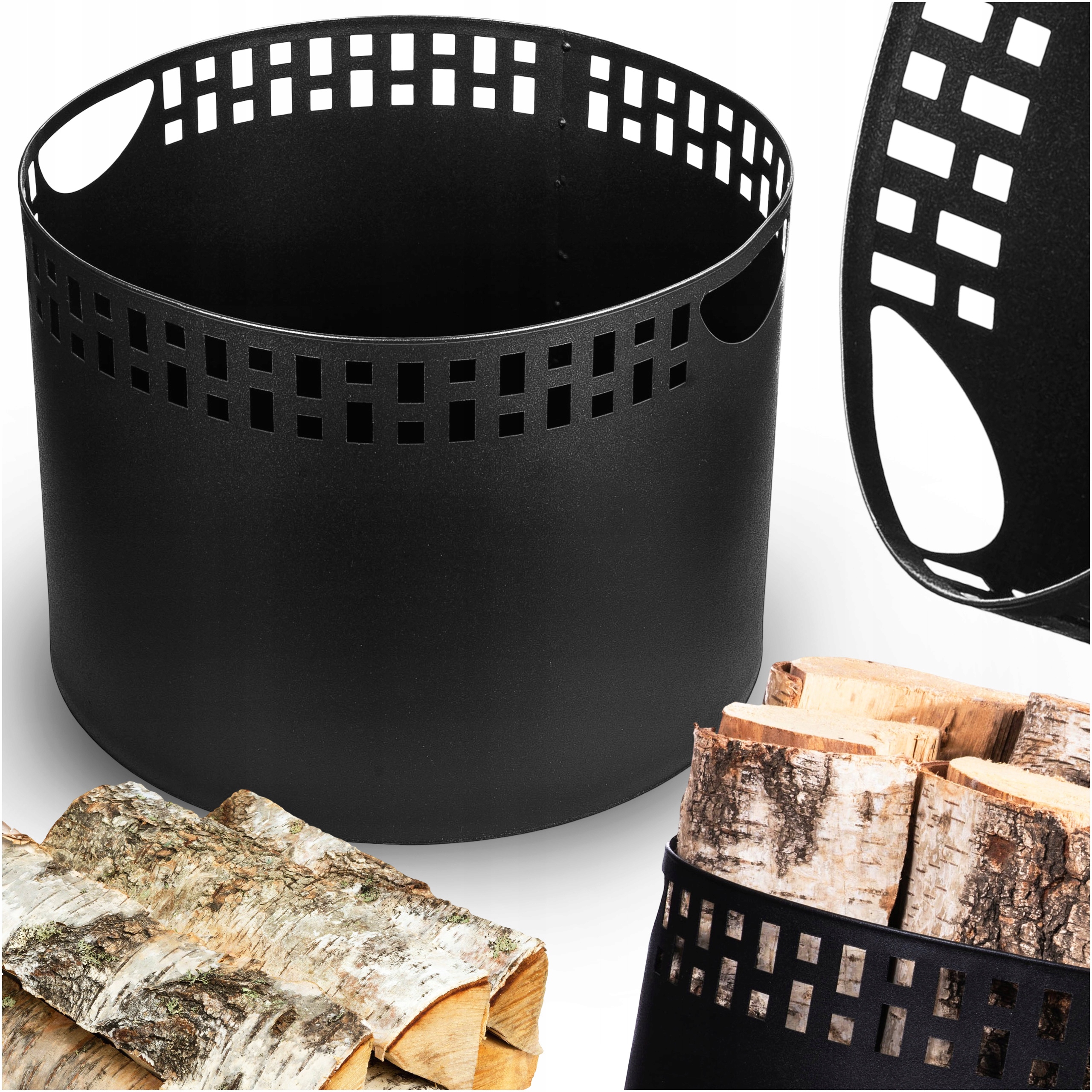 Nosič Na Dřevo Ke Krbu Koš Vědro 33 CM X 26 CM Stojan Na Dřevo