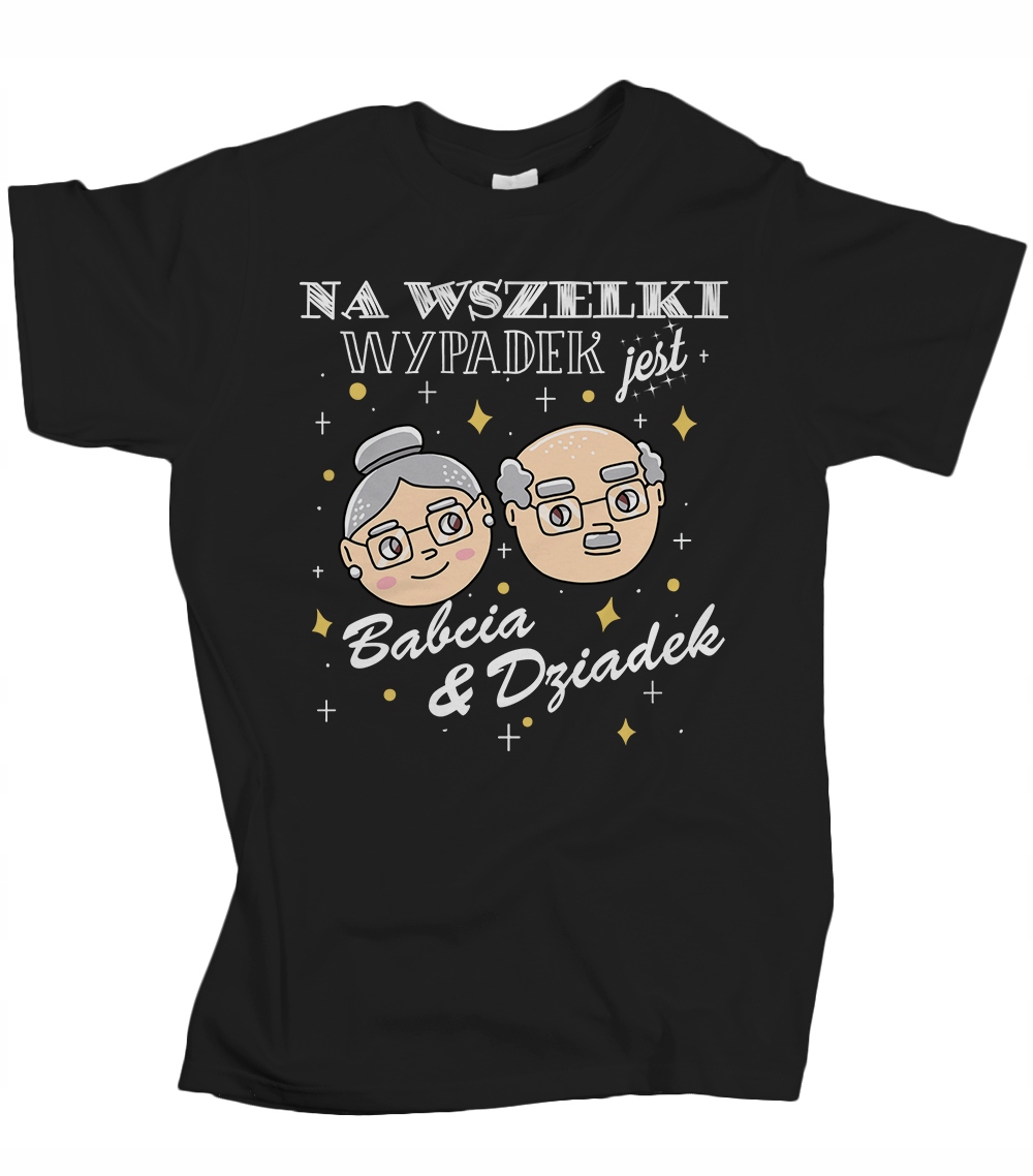 

Koszulka męska na wszelki wypadek jest babcia M