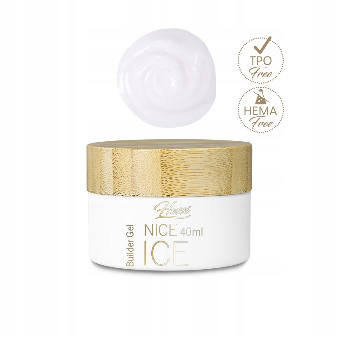 Hessi Stavební Gel Nice Ice 40 ml – Mléčný Gel Cover pro stavbu nehtů