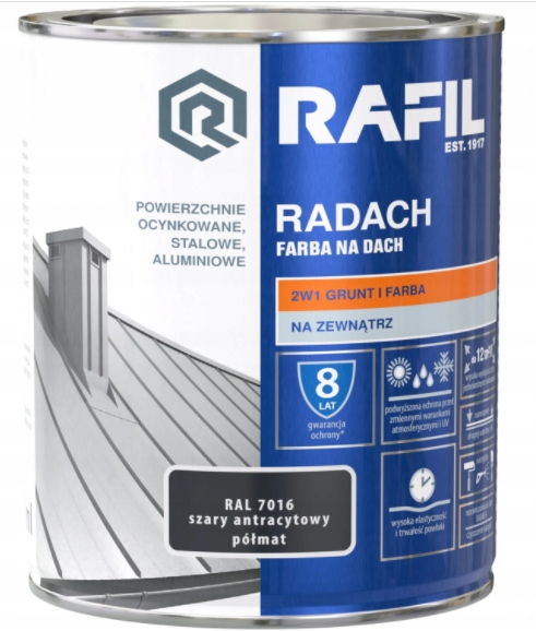 

Radach Farba Na Dach Szary Antracytowy 7016 0,75L