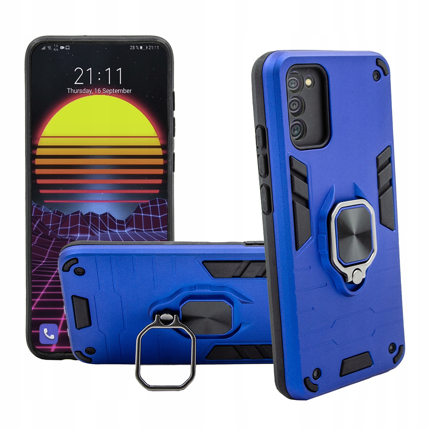 

Etui Pancerne do Samsung Galaxy A02S Obudowa Ring
