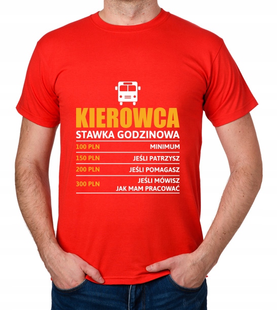 

koszulka Kierowca stawka godzinowa autobus prezent