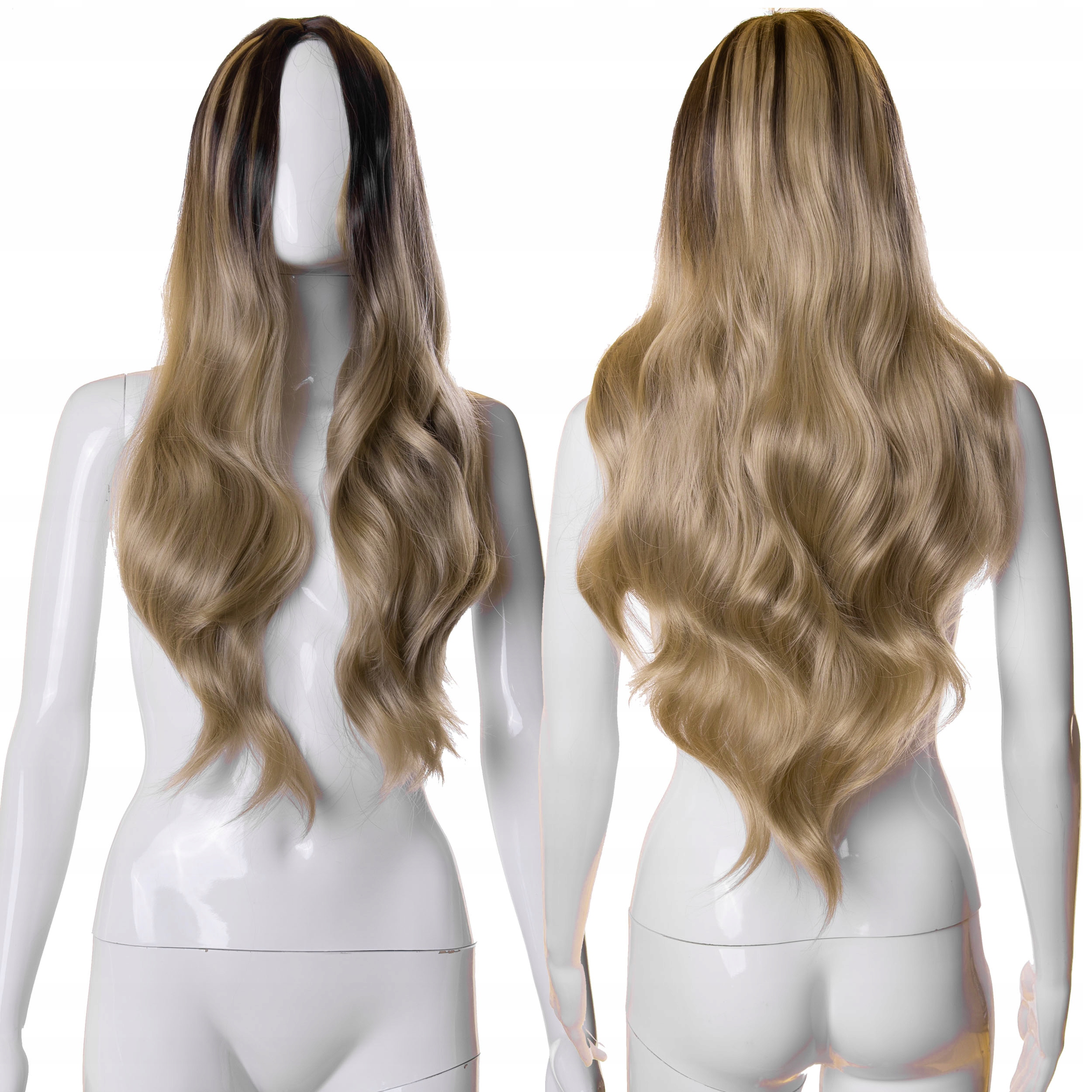 

Peruka Ciemny Blond Ombre Fale