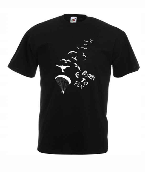 

S Koszulka Męska Lotnia Paralotnia Born To Fly