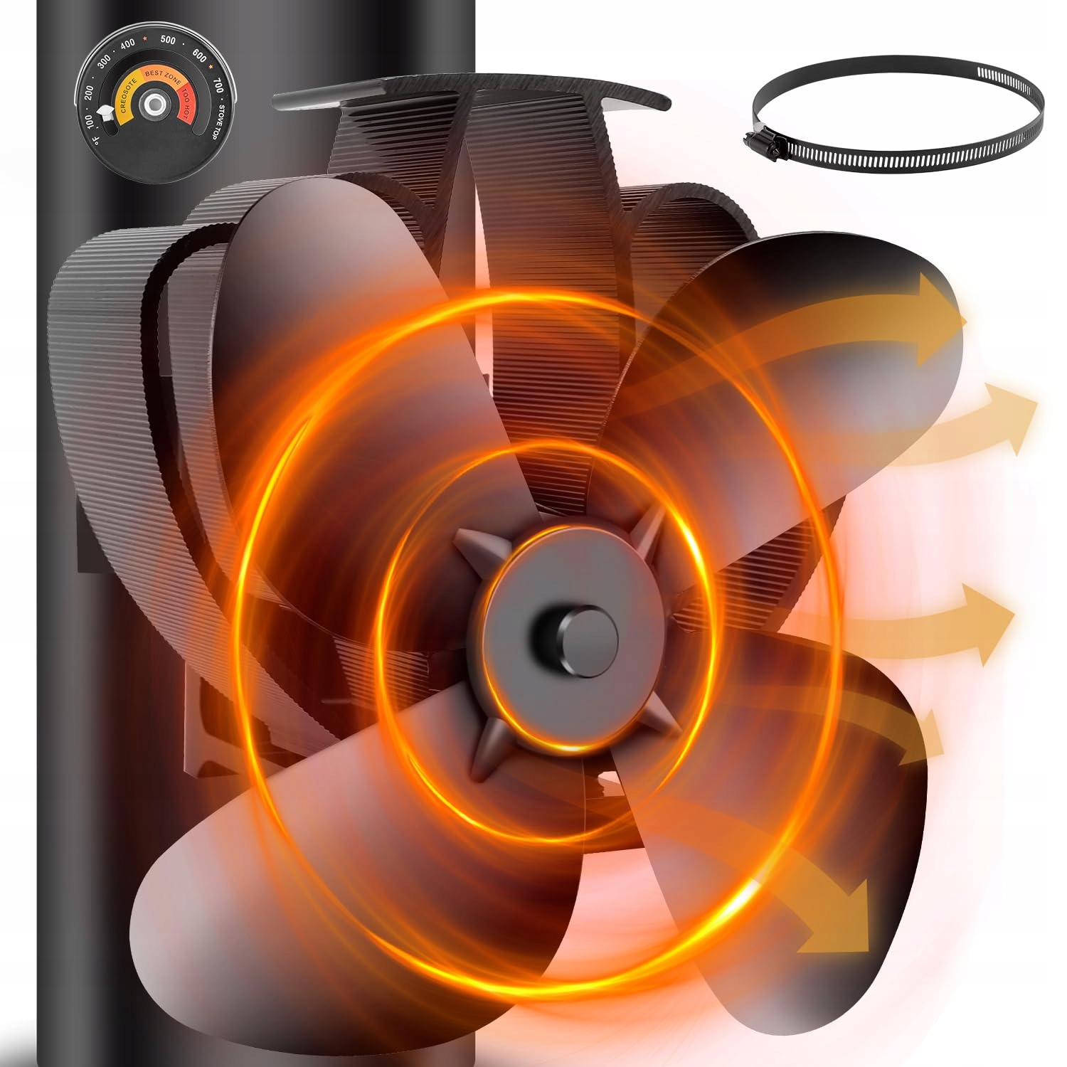 FUBEGI MAGNETYCZNY WENTYLATOR KOMINKOWY