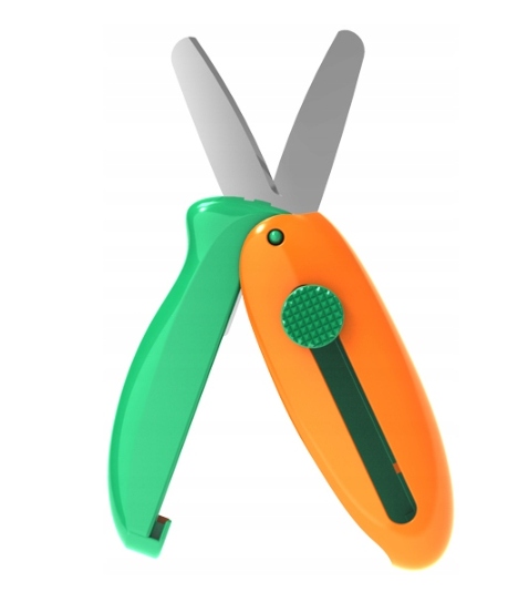 NOŻYCZKI DZIECIĘCE SKŁADANE Z OSTRZEM A'12 7848