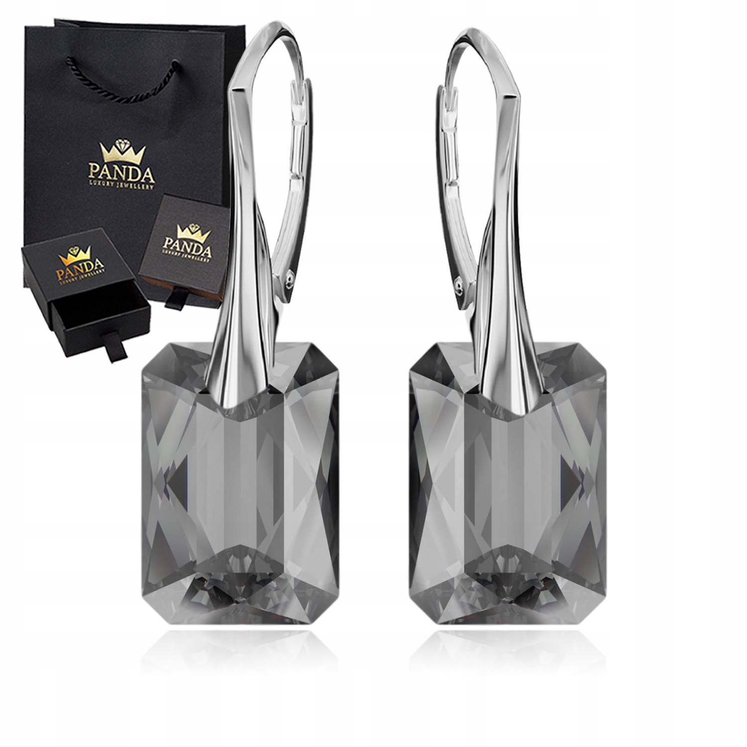 Dámské stříbrné Náušnice Krystaly 925 Dárek ke Dni matek dětí