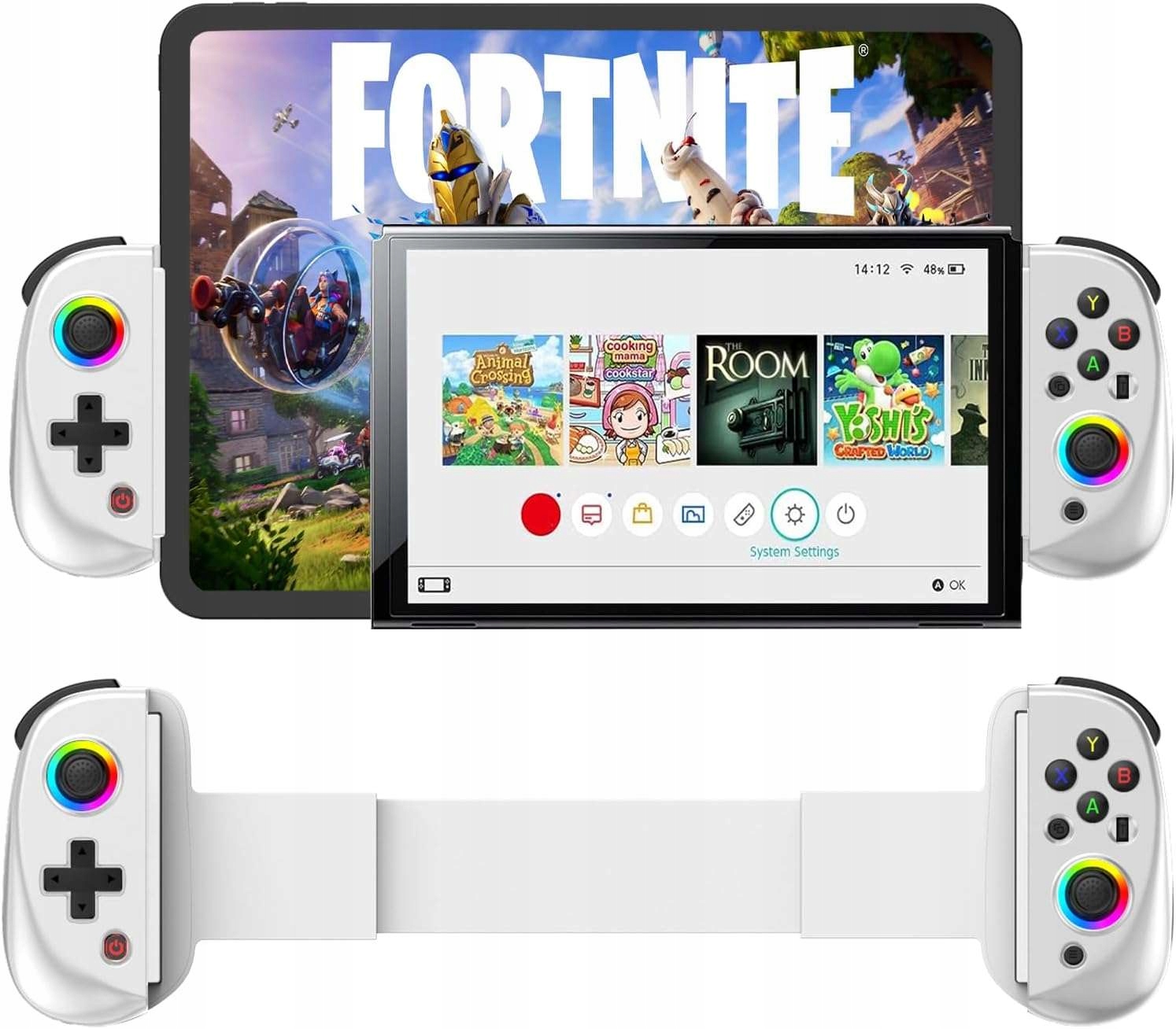 Mobilny Kontroler bezprzewodowy do smartfona Bluetooth RGB biały