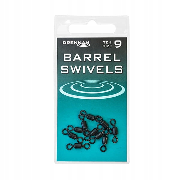 Krętliki Barrel Swivels Black roz.9 Drennan