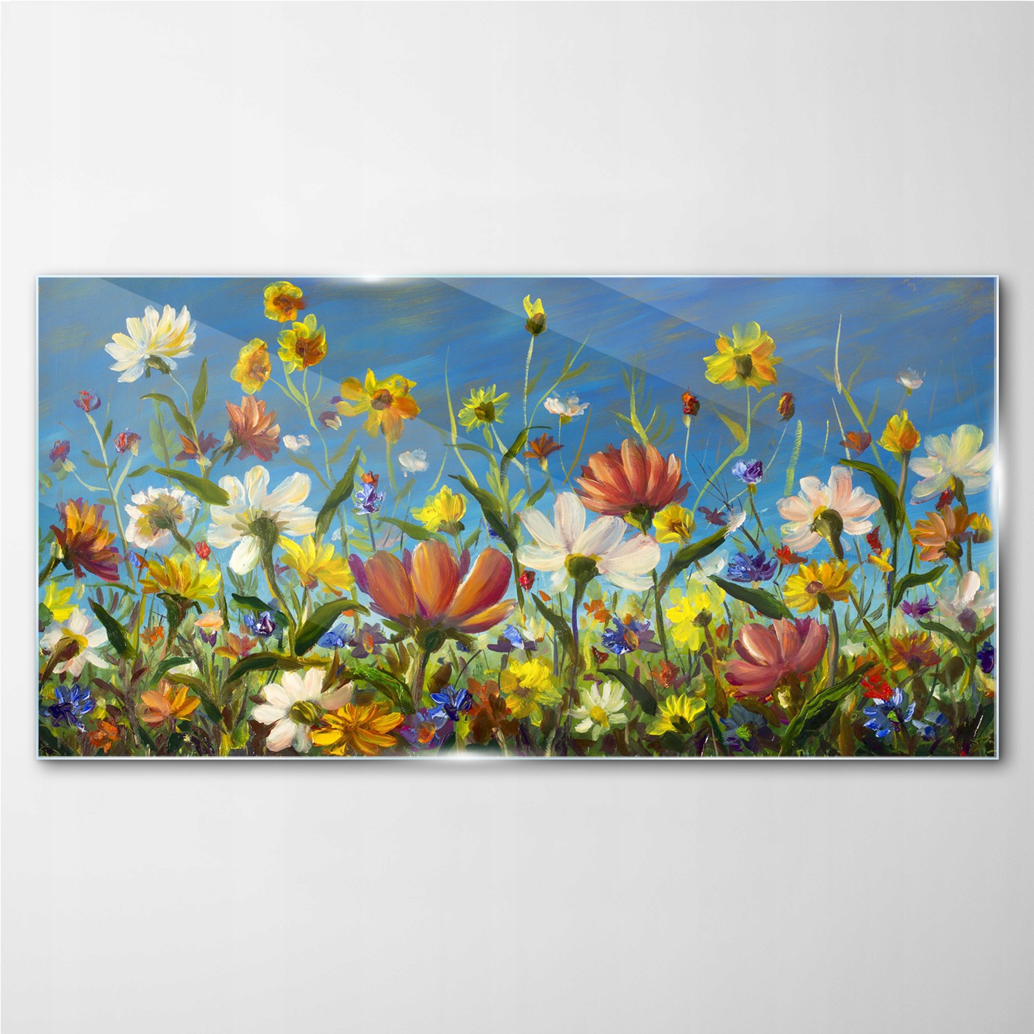 

Foto-obraz szklany Malarstwo kwiaty łąka 140x70 cm