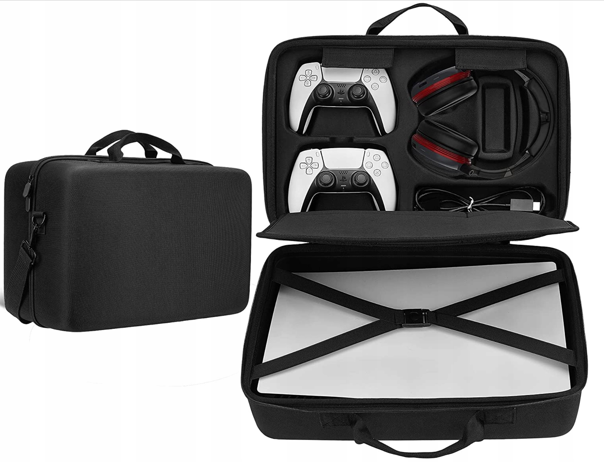 Etui Kuferek Podróż Wzmocniona Walizka Do PS5 Slim PS5 D ChassiC I Pady