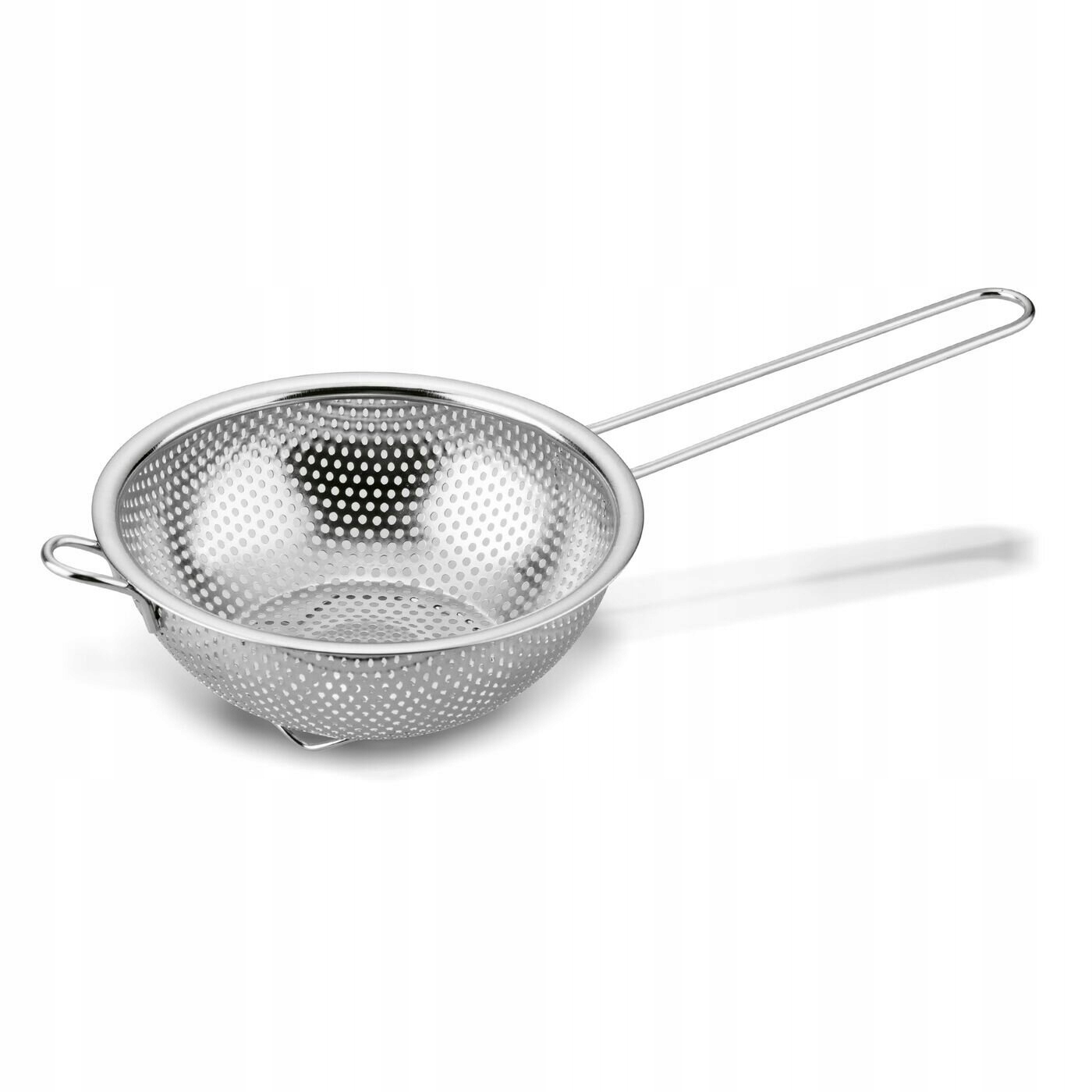 DRUSZLAK SITKO CEDZAK Z RACZKĄ KUCHENNY STALOWY 16 CM