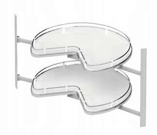 Rohová Otočná Polica 3/4 Biela S-3051-C