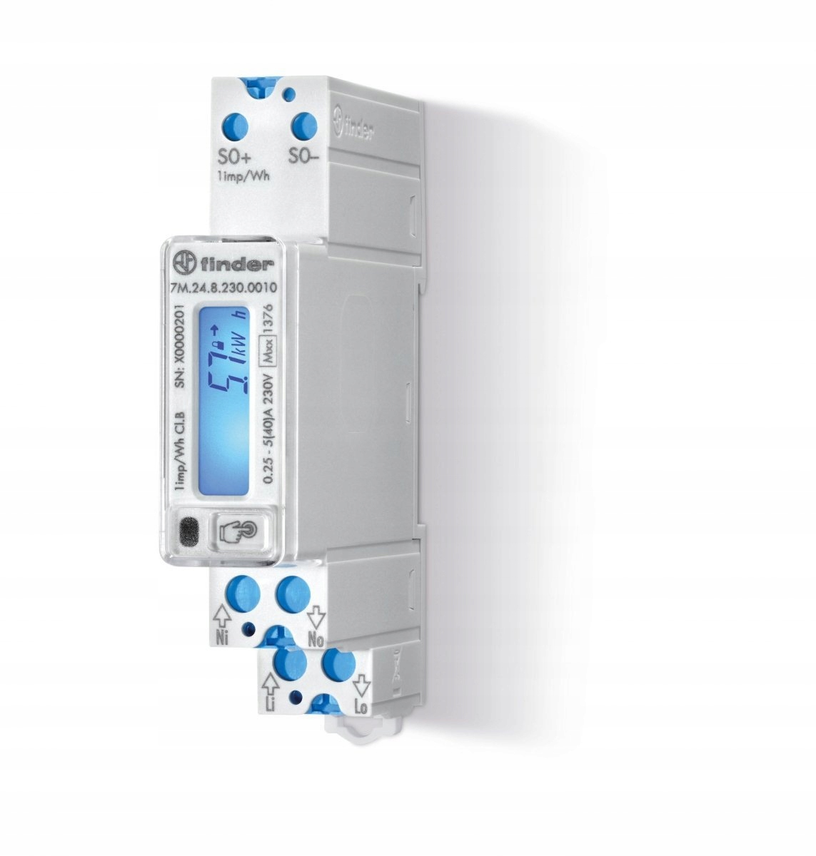 Jednofázový obojsmerný merač energie s LCD displejom 7M2482300010