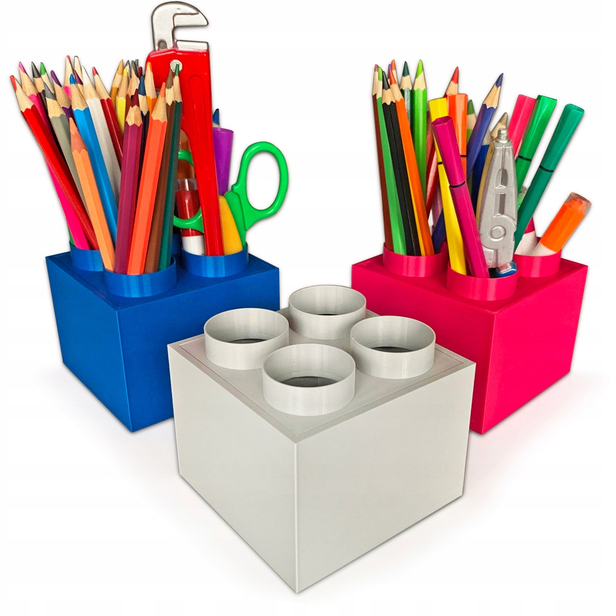 Organizer na biurko kredki w stylu klocka LEGO Prezent na zakończenie roku Bohater brak