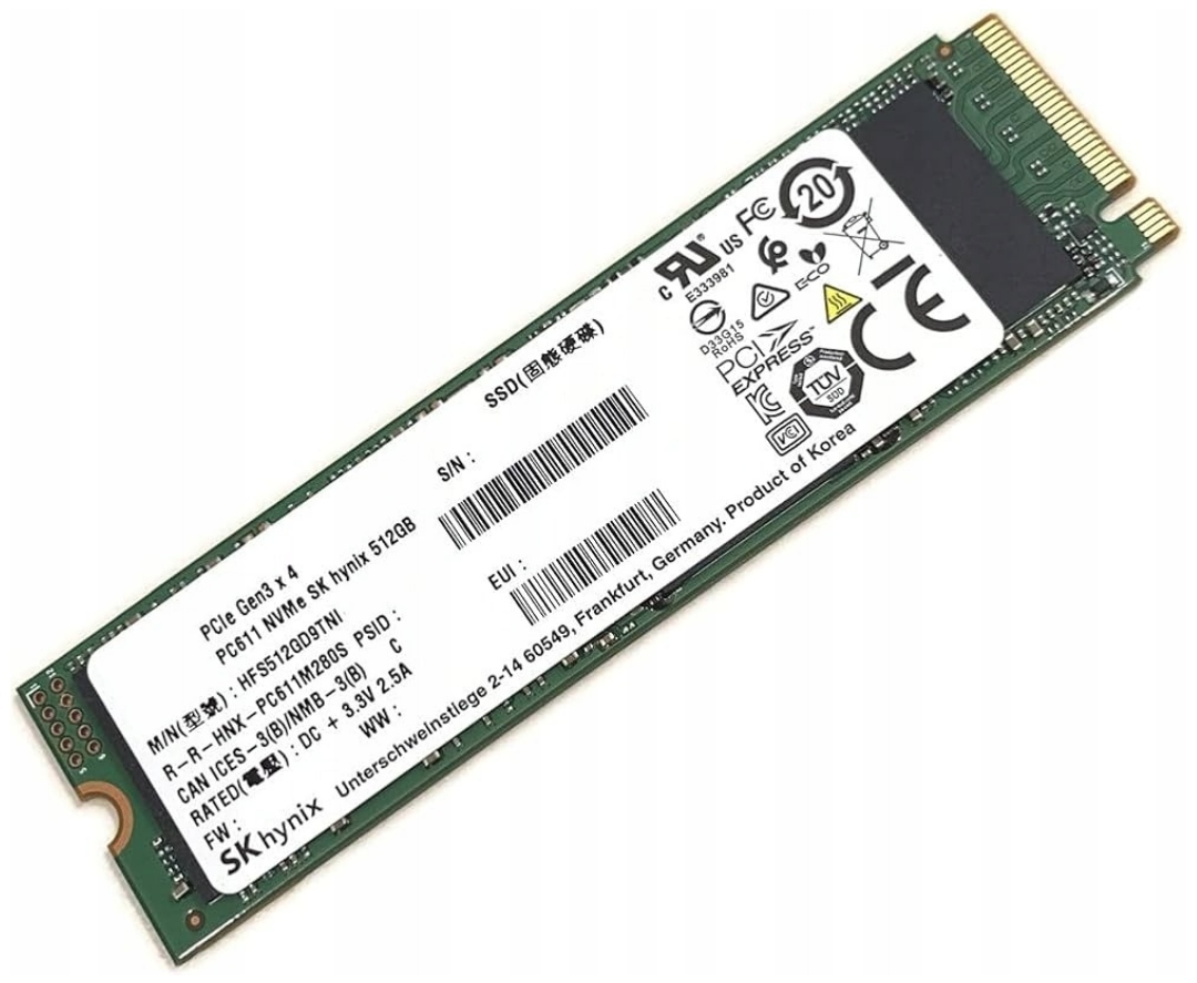 Merevlemez Ssd 512GB M.2 PCIe NVMe 2280 80mm MIX