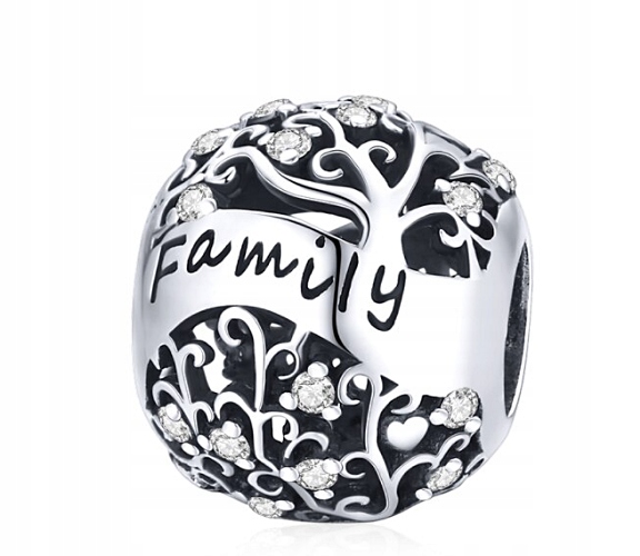CHARMS ZAWIESZKA DRZEWO ŻYCIA CHARMS RODZINA FAMILY CHARMS SREBRO 925