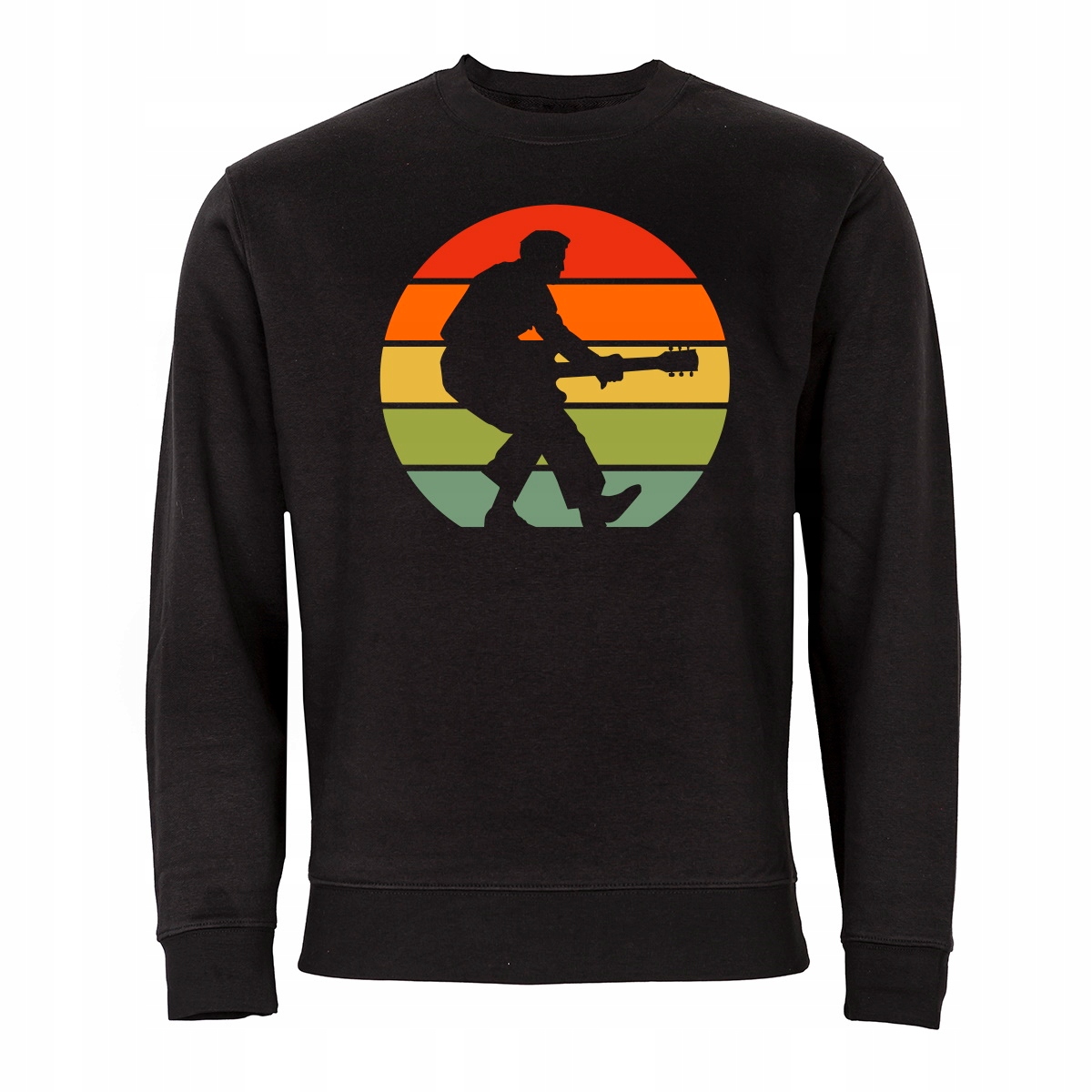 

Czarna Bluza Muzyczna Dla Muzyka Gitarzysta Retro