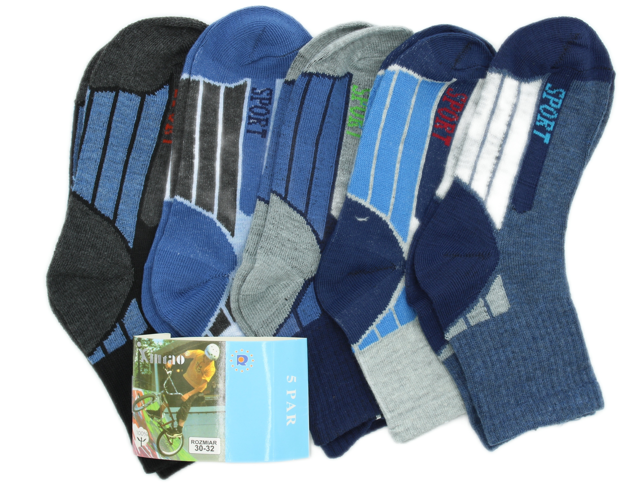 

5X Skarpety Chłopięce Młodziezowe Sport 27-29