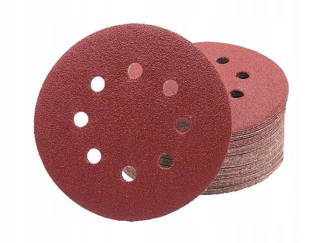 

Papier Ścierny Krążek Krążki Rzep 8otw. 125mm x50