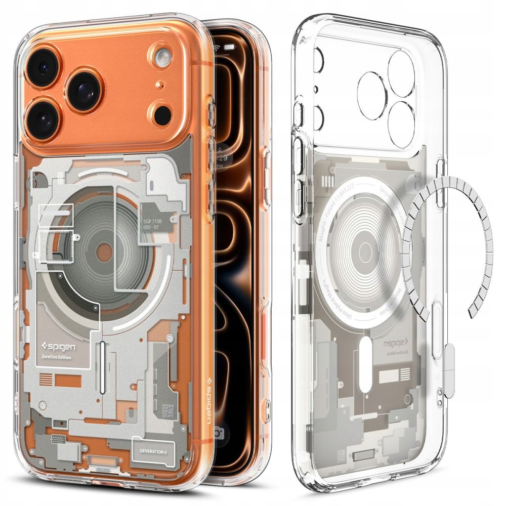 Etui do iPhone 17 Pro Spigen Ultra Hybrid Mag zero one natural titanium