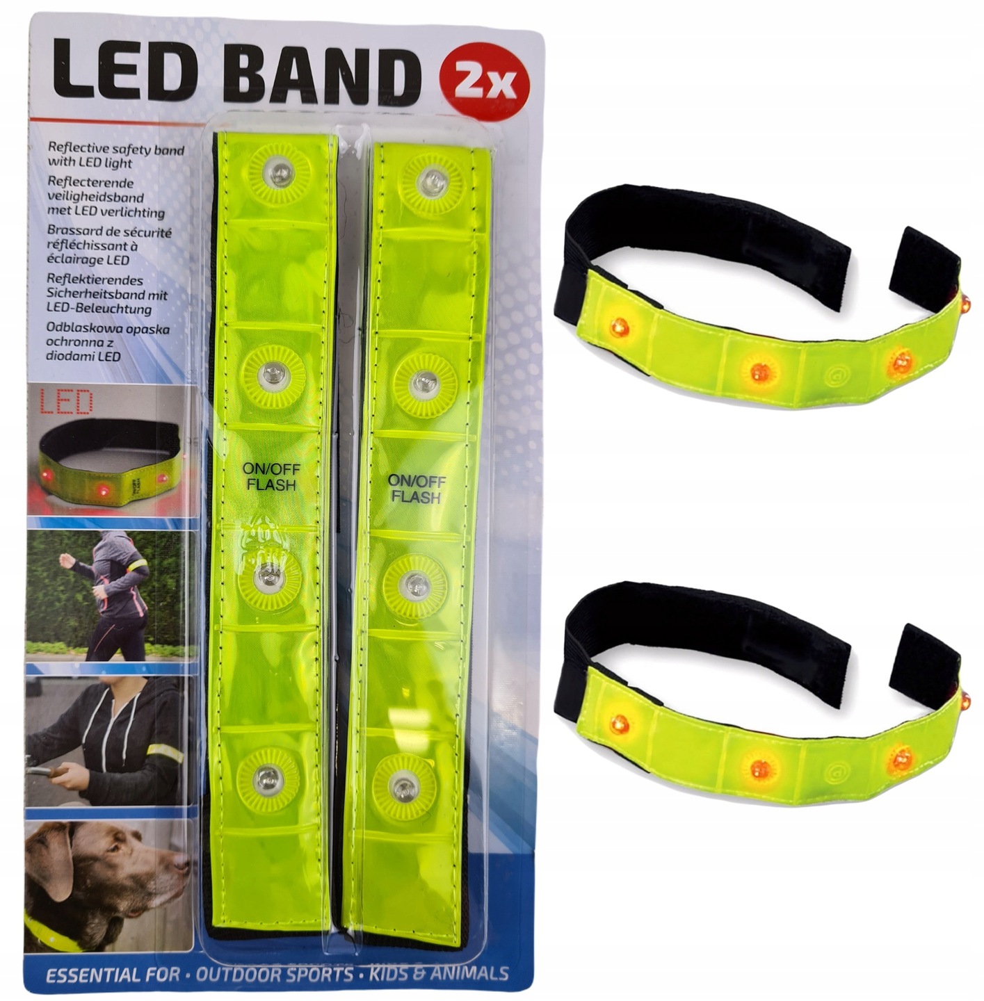 

2x Opaski Odblaskowe Diody Led Opaska Odblaskowa